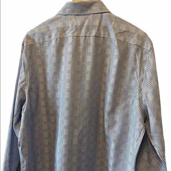 MENS MICHEAL KORS Slim Fit Striped Dress Shirt - Picture 6 of 8